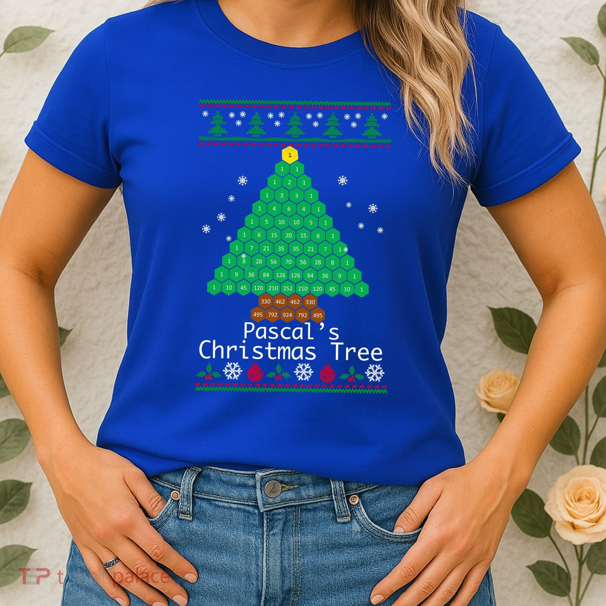 Cool Pascals Christmas Tree Sweater Gift Math Women's T-Shirt