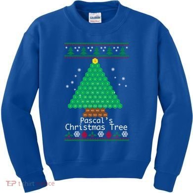 Cool Pascals Christmas Tree Sweater Gift Math Kids Sweatshirt