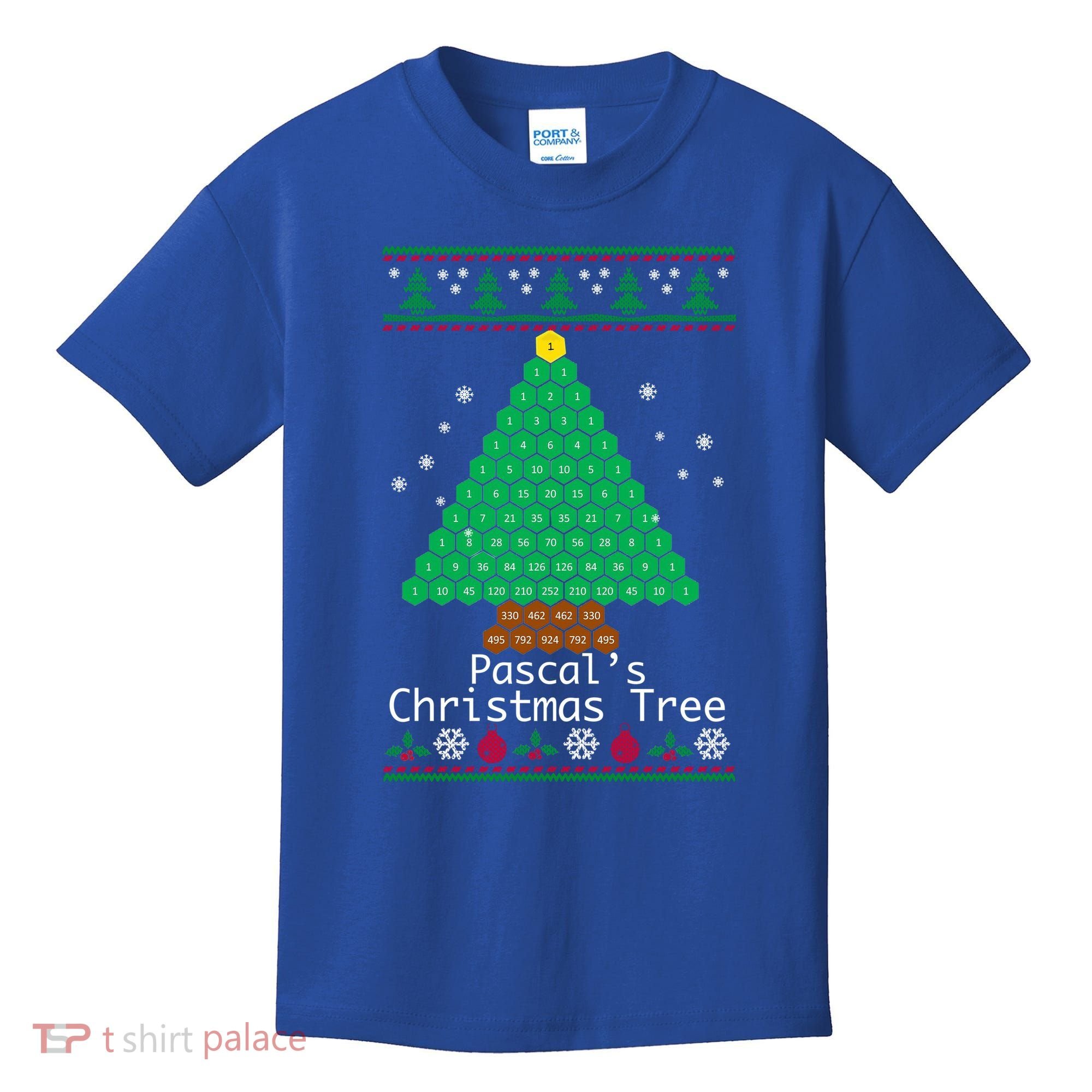 Cool Pascals Christmas Tree Sweater Gift Math Kids T-Shirt