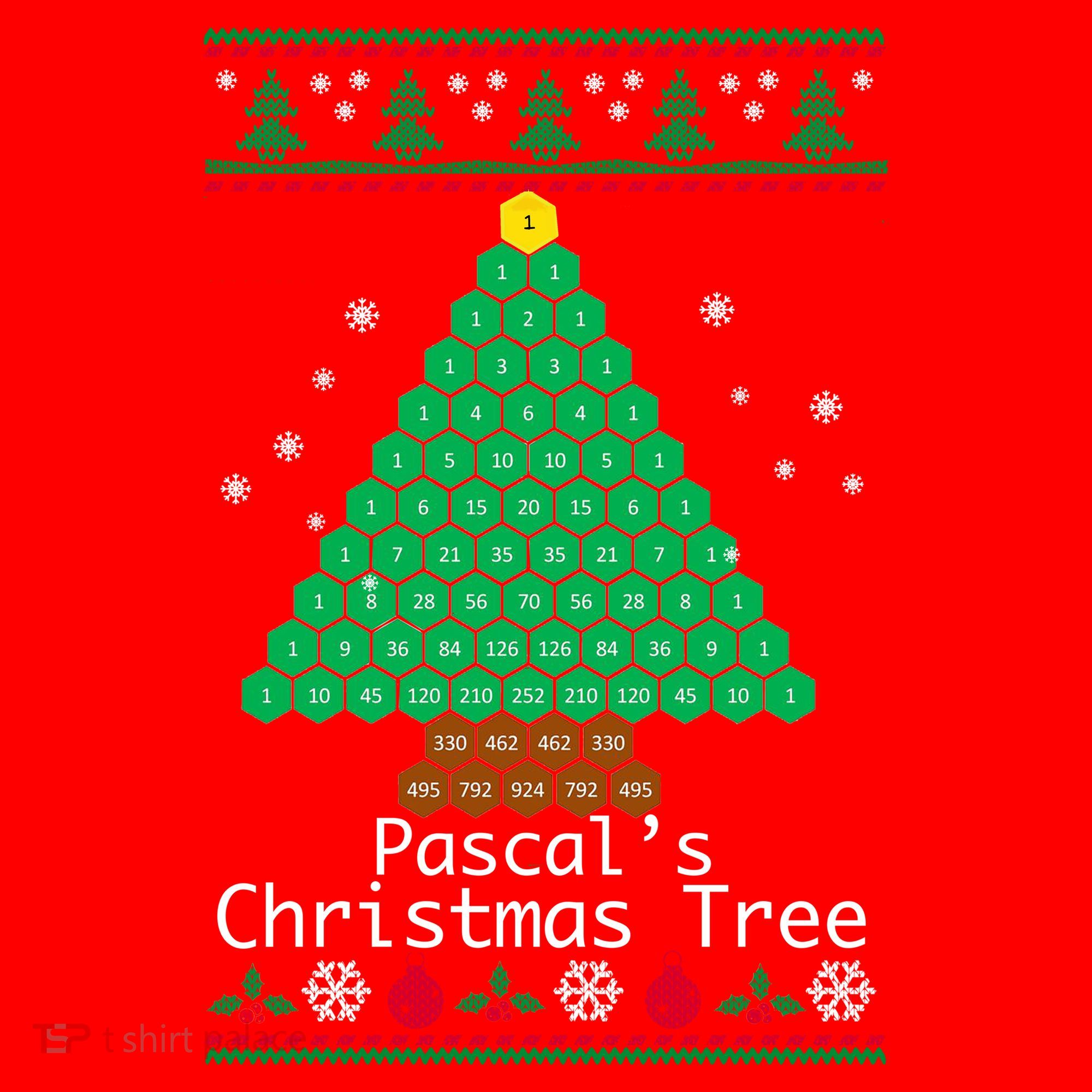 Cool Pascals Christmas Tree Sweater Gift Math Santa Hat