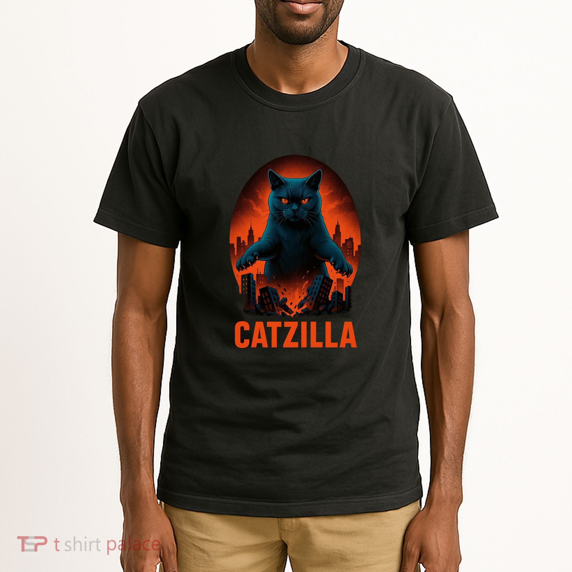 Catzilla Pose Tall T-Shirt