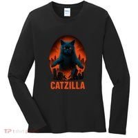 Catzilla Pose Women's Long Sleeve Shirt thumb 0