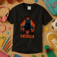 Catzilla Pose Kids T-Shirt thumb 3