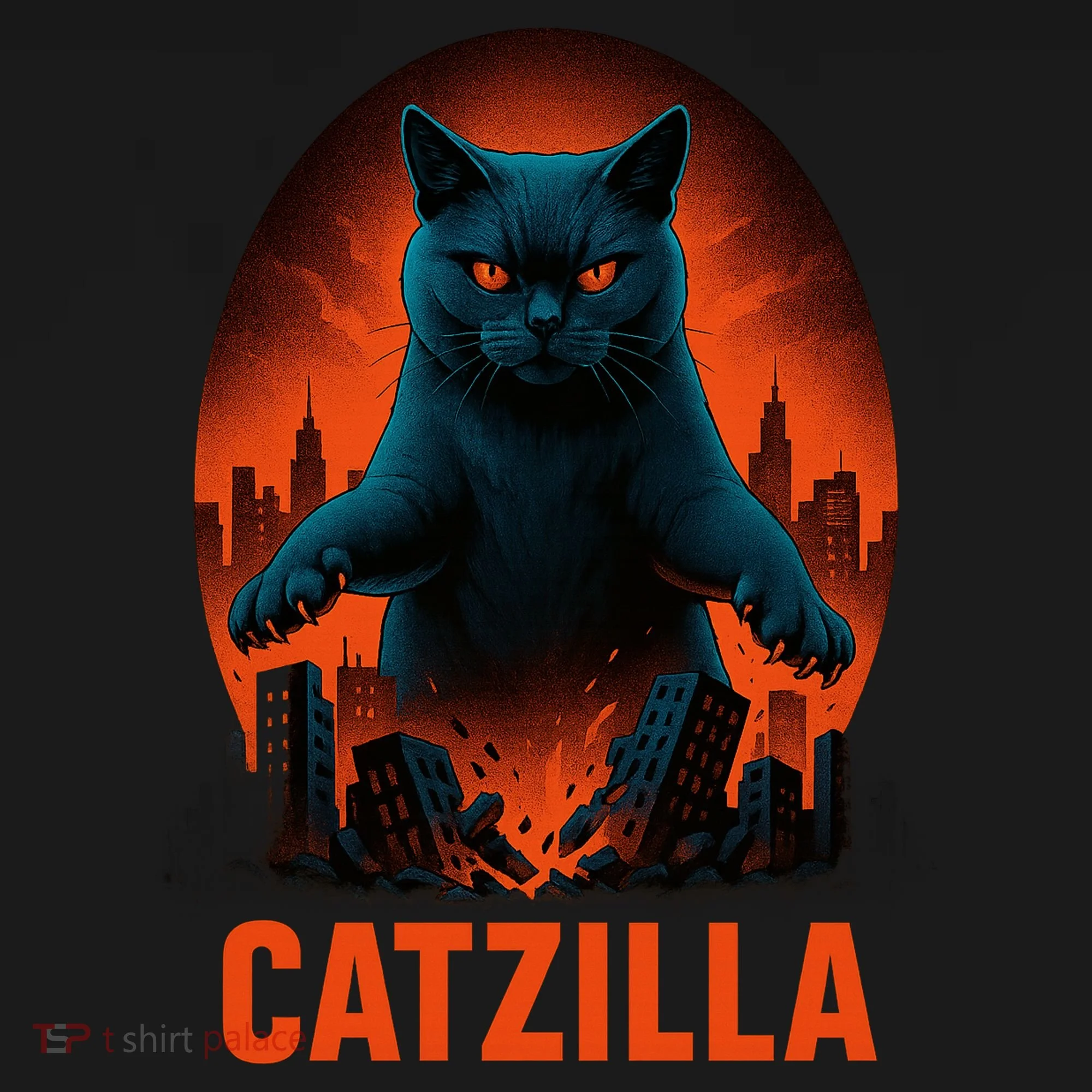 Catzilla Pose Kids T-Shirt