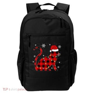 Christmas Plaid Cat Holiday Cute Backpack