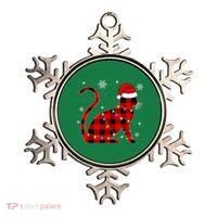 Christmas Plaid Cat Holiday Cute Ornament thumb 0