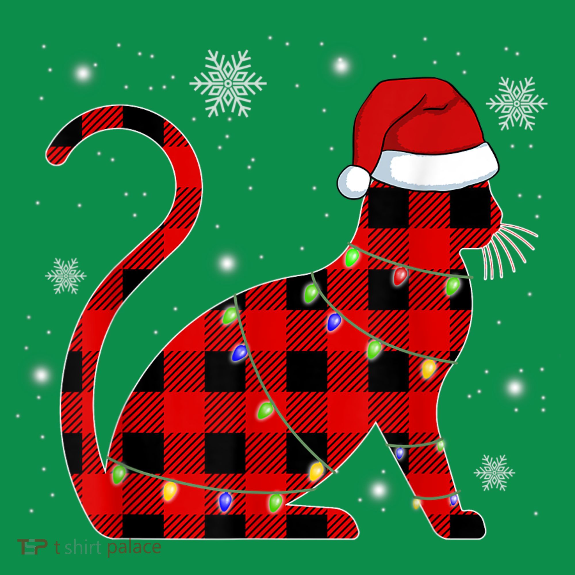 Christmas Plaid Cat Holiday Cute Baby Bodysuit