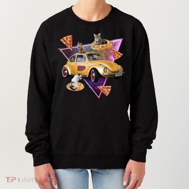 Cat Pizza Car Galaxy Women's Sweatshirt