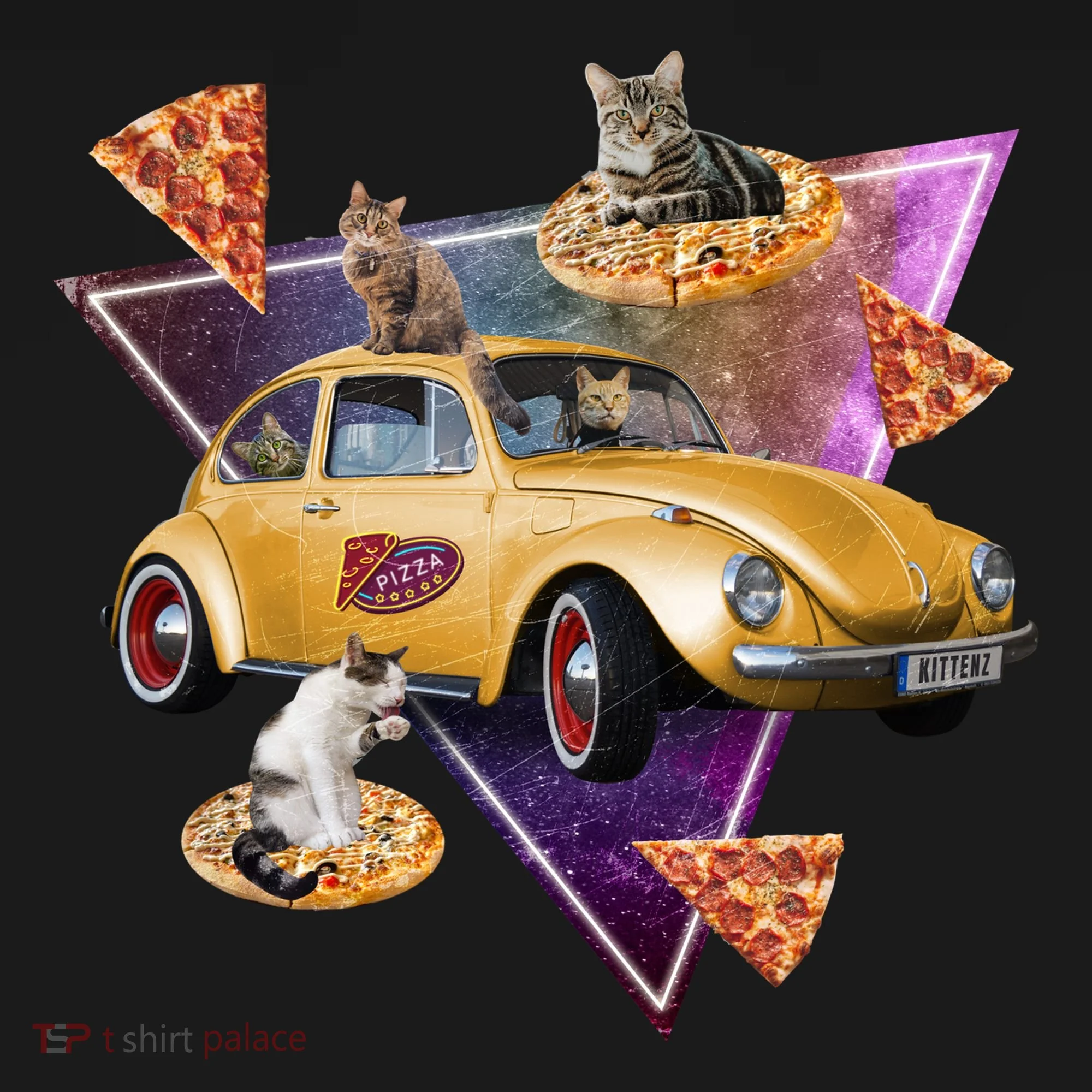 Cat Pizza Car Galaxy Doggie Tank