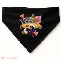 Cat Pizza Car Galaxy USA-Made Doggie Bandana thumb 0