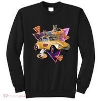 Cat Pizza Car Galaxy Sweatshirt thumb 0