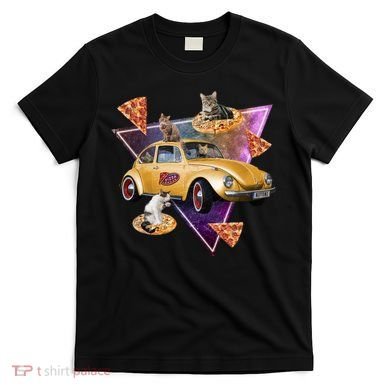 Cat Pizza Car Galaxy T-Shirt