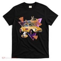 Cat Pizza Car Galaxy T-Shirt thumb 0