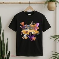 Cat Pizza Car Galaxy T-Shirt thumb 2