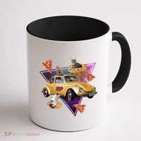 Cat Pizza Car Galaxy Coffee Mug thumb 1
