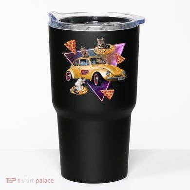 Cat Pizza Car Galaxy Tumbler