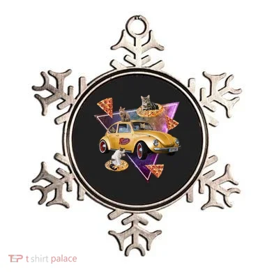 Cat Pizza Car Galaxy Ornament