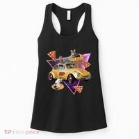 Cat Pizza Car Galaxy Women's Tank Top thumb 0
