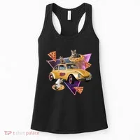 Cat Pizza Car Galaxy Women's Tank Top thumb 0