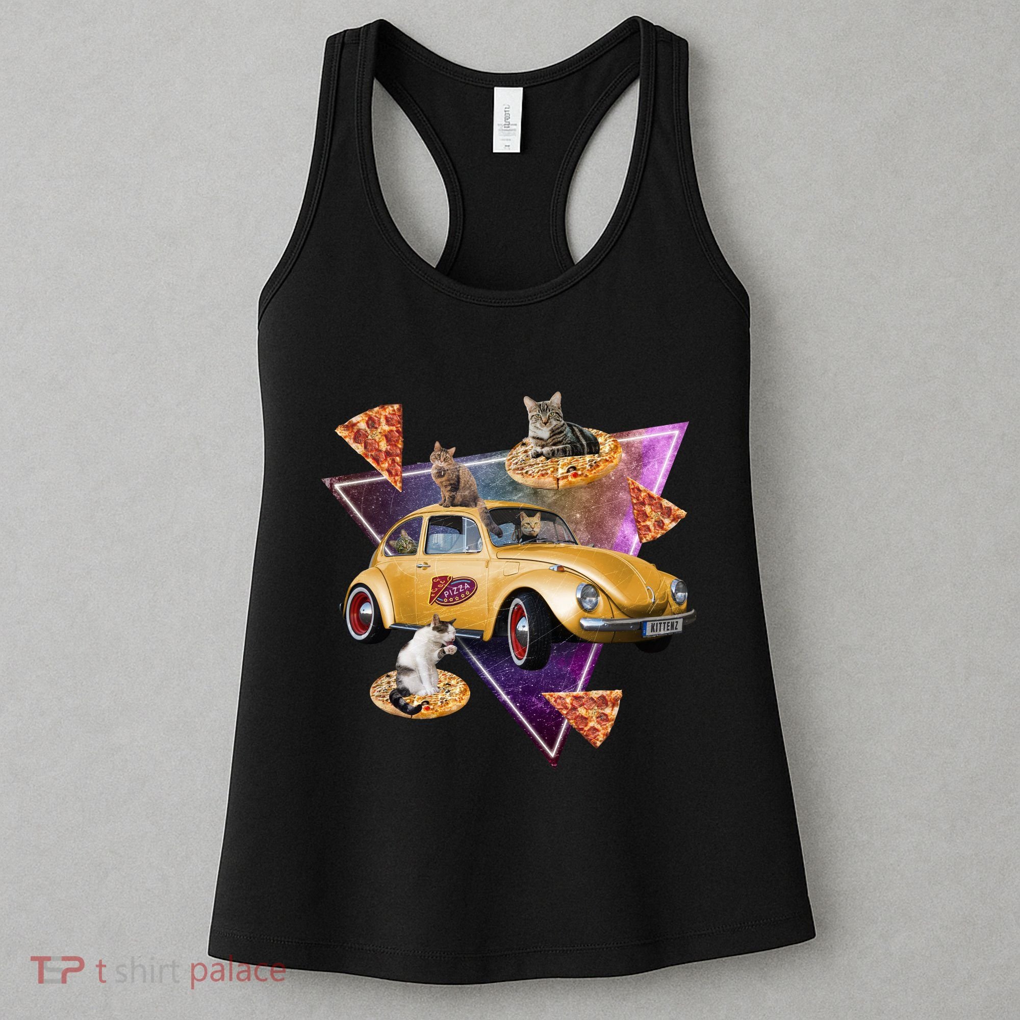 Cat Pizza Car Galaxy Women's Tank Top