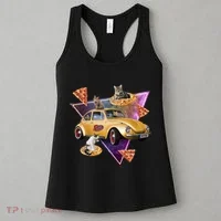 Cat Pizza Car Galaxy Women's Tank Top thumb 3