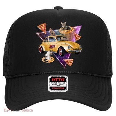 Cat Pizza Car Galaxy Hat
