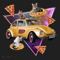 Cat Pizza Car Galaxy Hat thumb 2