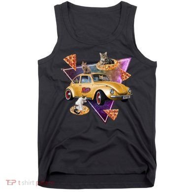 Cat Pizza Car Galaxy Tank Top