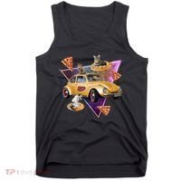Cat Pizza Car Galaxy Tank Top thumb 0