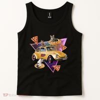 Cat Pizza Car Galaxy Tank Top thumb 2
