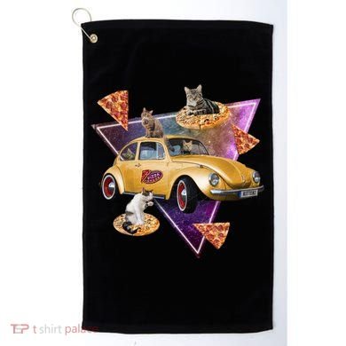 Cat Pizza Car Galaxy Golf Towel