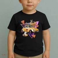 Cat Pizza Car Galaxy Toddler T-Shirt thumb 2