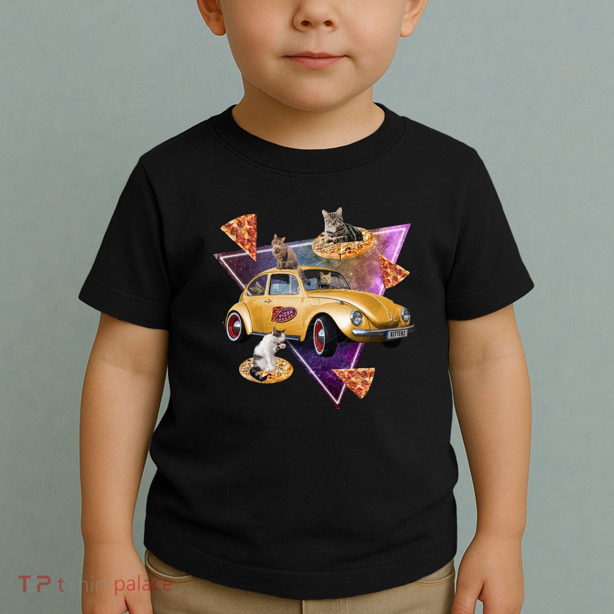 Cat Pizza Car Galaxy Toddler T-Shirt