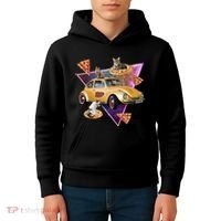 Cat Pizza Car Galaxy Kids Hoodie thumb 4
