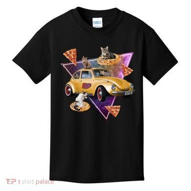 Cat Pizza Car Galaxy Kids T-Shirt