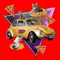 Cat Pizza Car Galaxy Santa Hat thumb 1