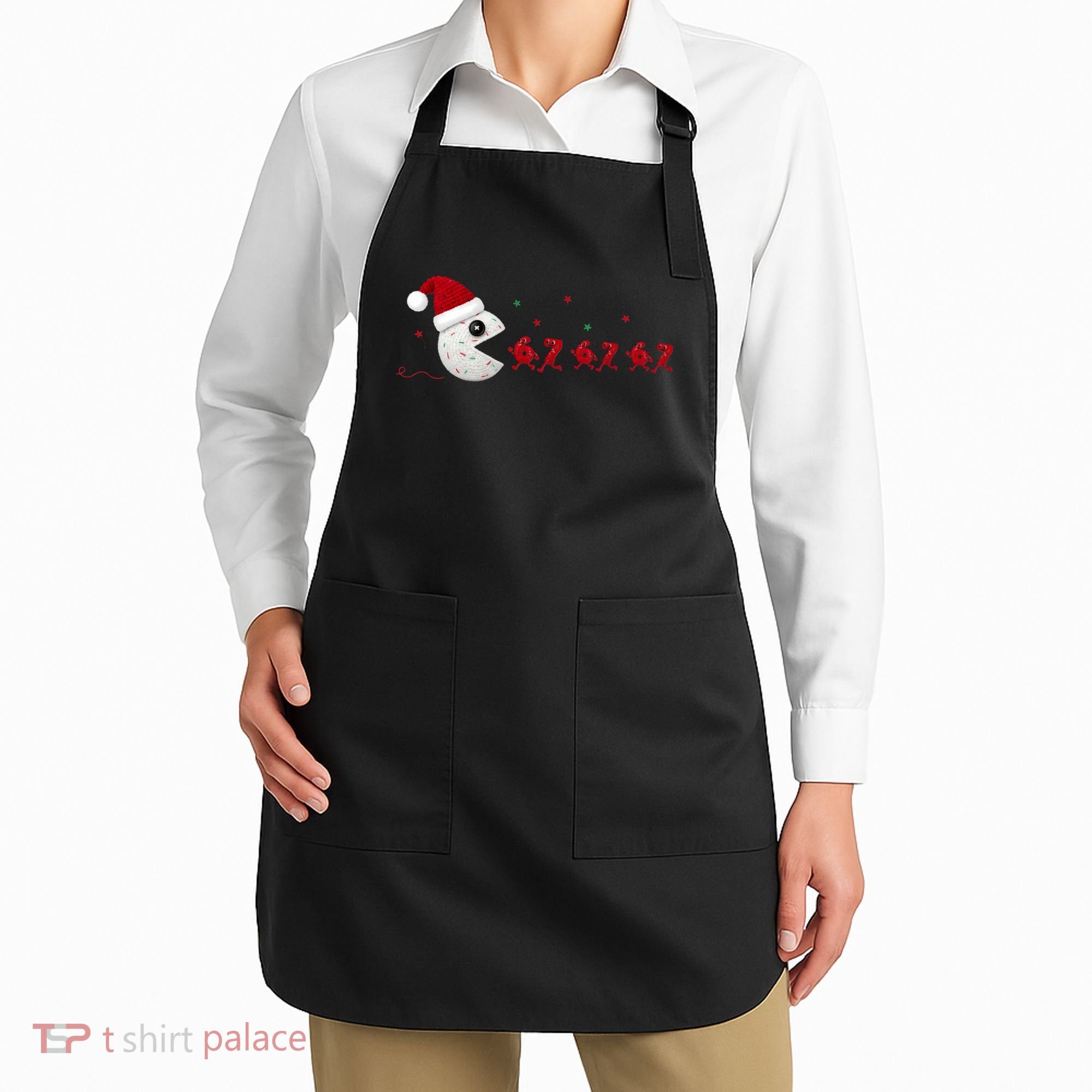 Crochet Pac Christmas 67 Meme Apron