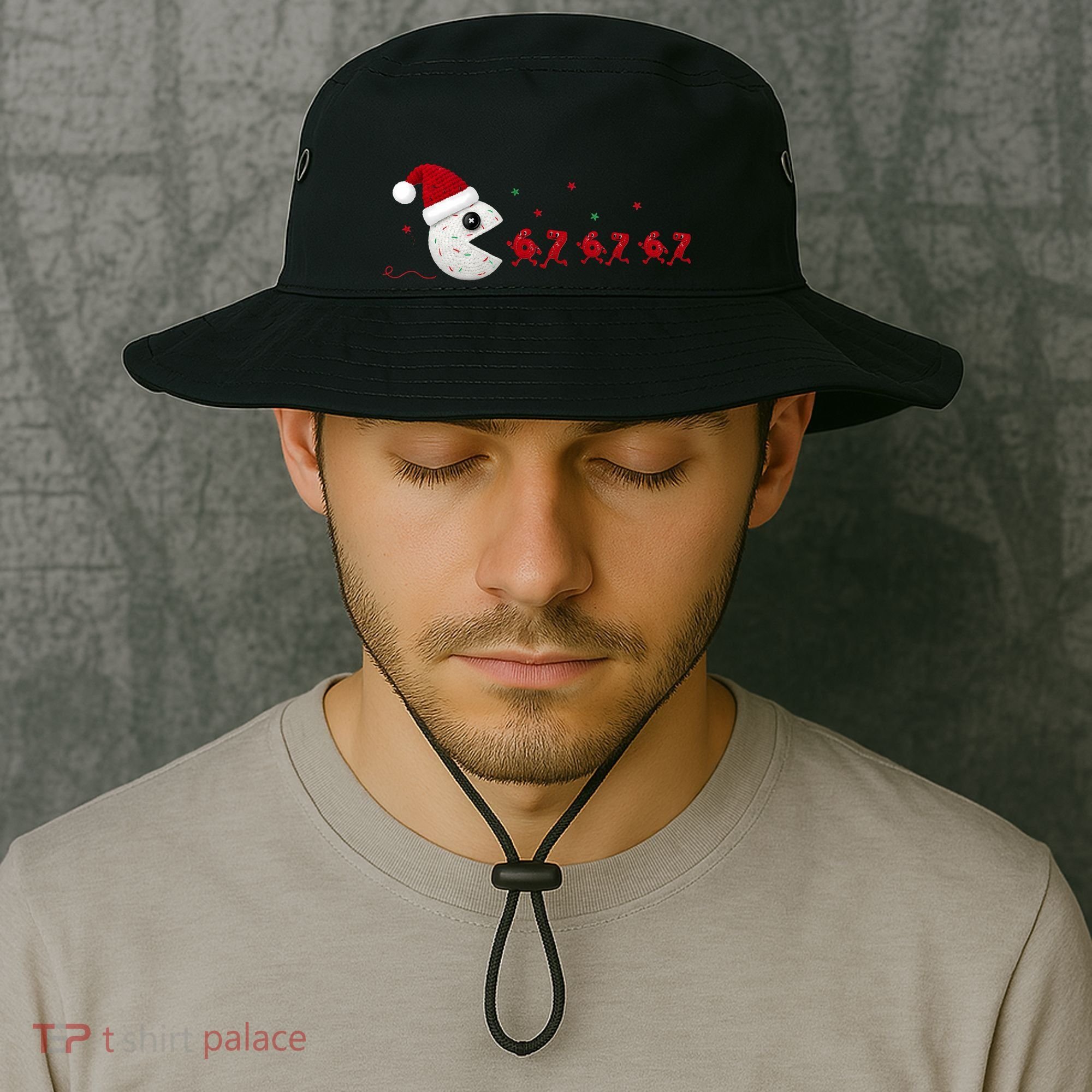 Crochet Pac Christmas 67 Meme Bucket Hat