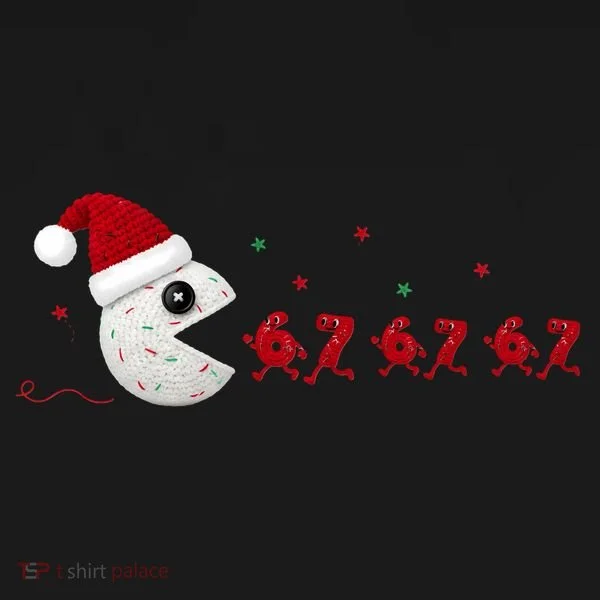 Crochet Pac Christmas 67 Meme Bucket Hat