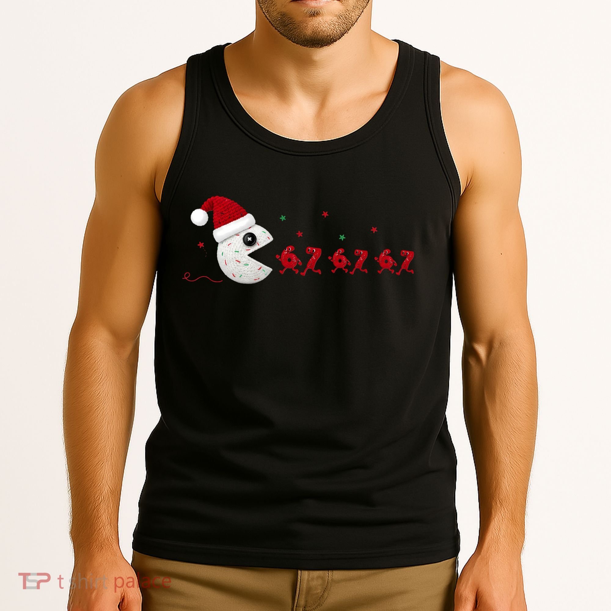 Crochet Pac Christmas 67 Meme Tank Top