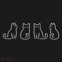 Cat Poses Cat Lover Minimalist Art Apron thumb 3