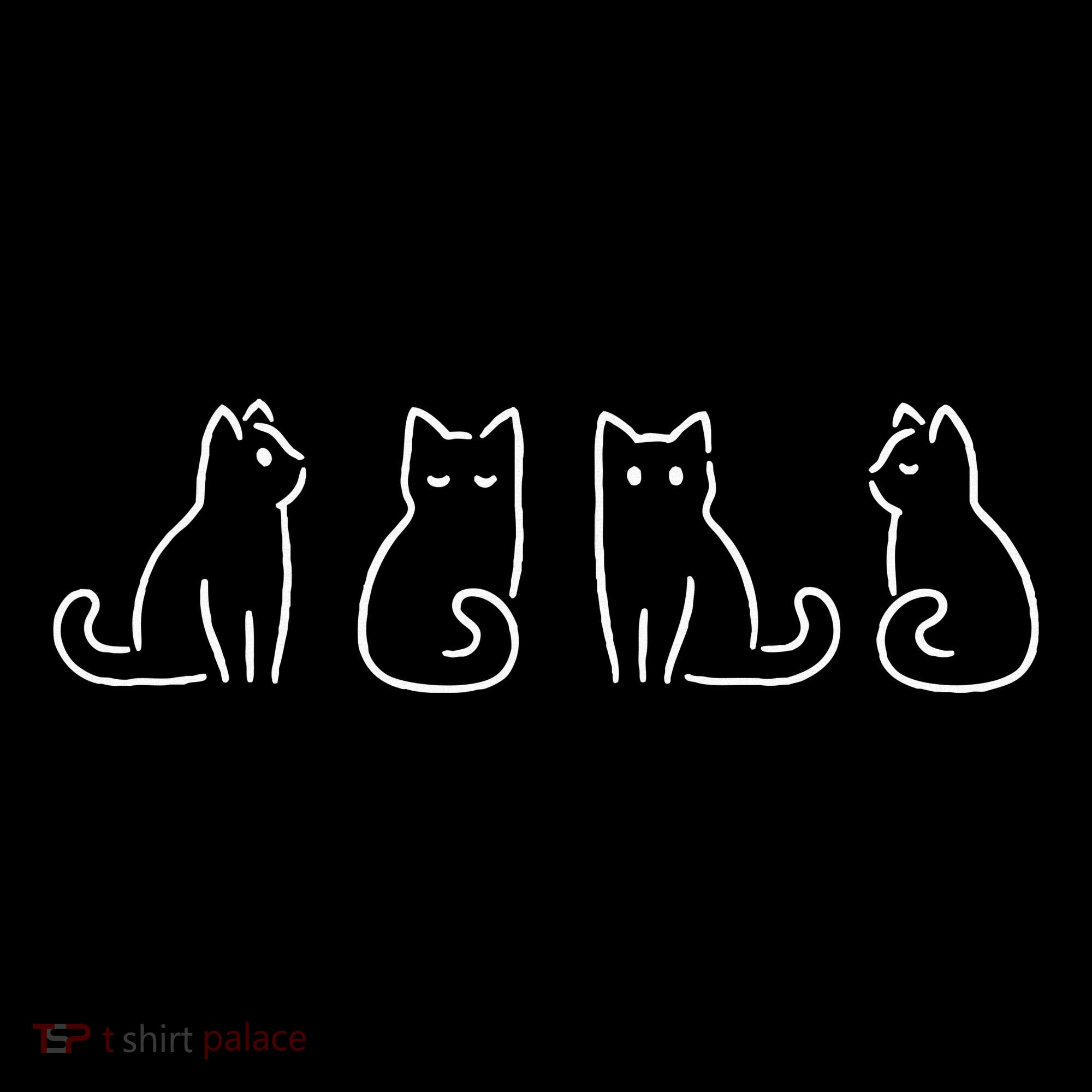 Cat Poses Cat Lover Minimalist Art Bucket Hat