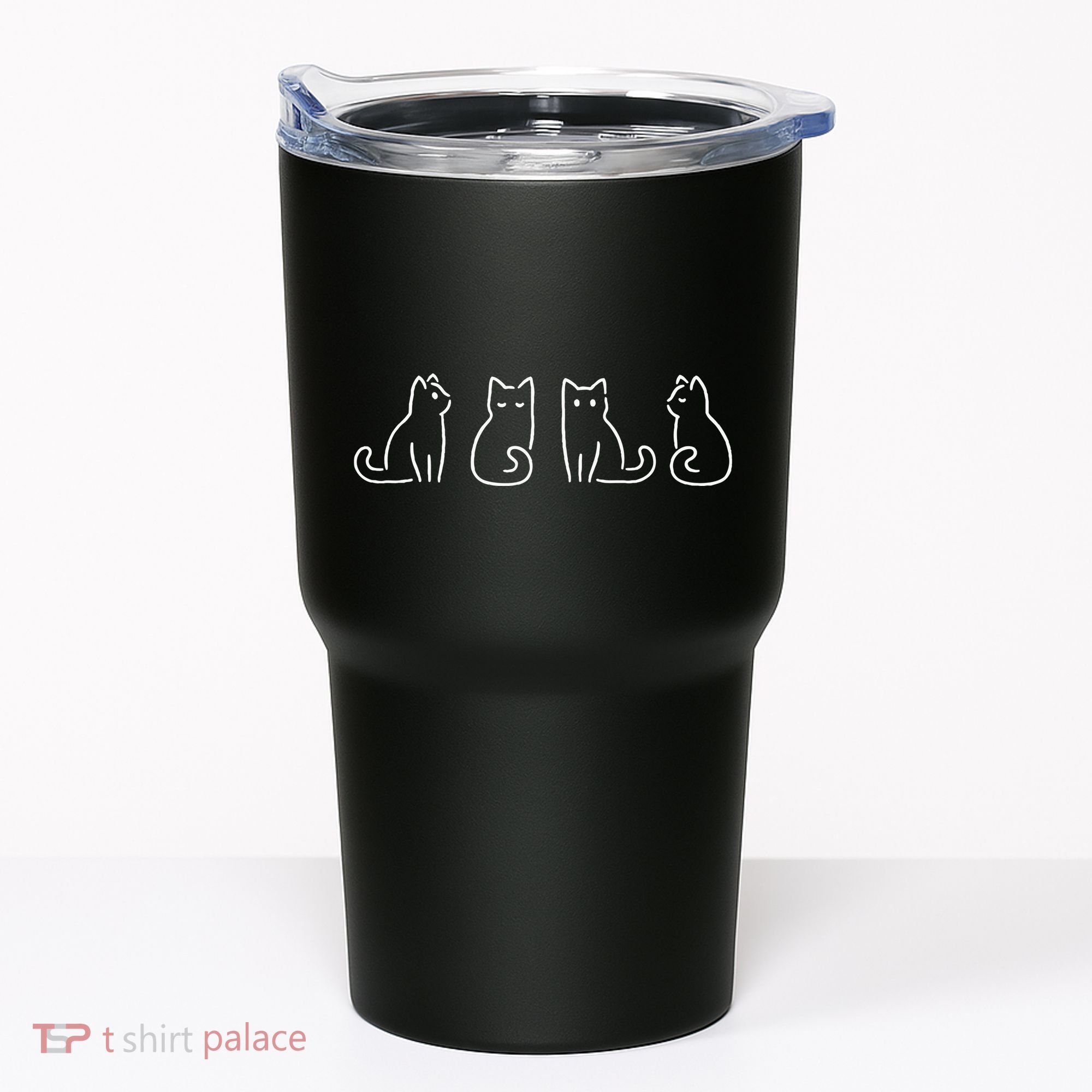 Cat Poses Cat Lover Minimalist Art Tumbler