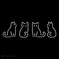 Cat Poses Cat Lover Minimalist Art Toddler T-Shirt thumb 4