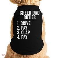Cheerleading Papa Cheer Dad Duties Drive Pay Clap Doggie Tank thumb 0