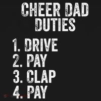 Cheerleading Papa Cheer Dad Duties Drive Pay Clap Doggie Tank thumb 4