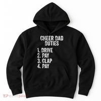 Cheerleading Papa Cheer Dad Duties Drive Pay Clap Hoodie thumb 0