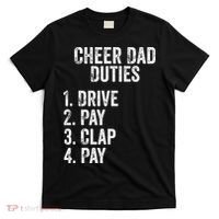 Cheerleading Papa Cheer Dad Duties Drive Pay Clap T-Shirt thumb 0
