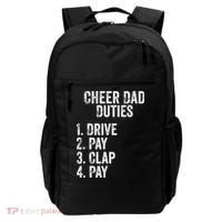 Cheerleading Papa Cheer Dad Duties Drive Pay Clap Backpack thumb 0