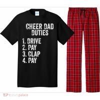 Cheerleading Papa Cheer Dad Duties Drive Pay Clap Pajama Set thumb 0